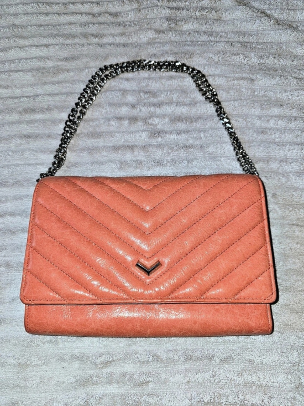 Botkier New York Soho Quilted Leather WOC Grapefruit color - LIke New